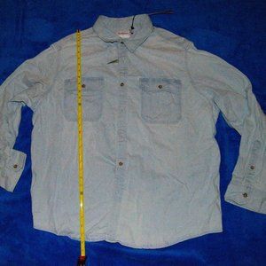 Mens/Guys NWT GOODFELLOW Denim Button Shirt 2XL